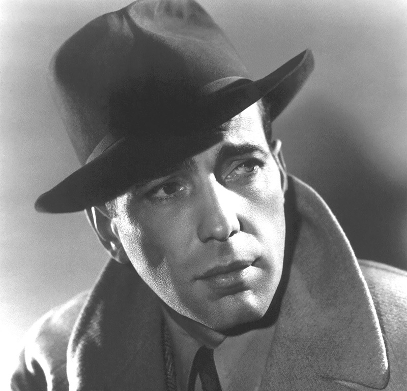 Humphrey Bogart wearing a fedora