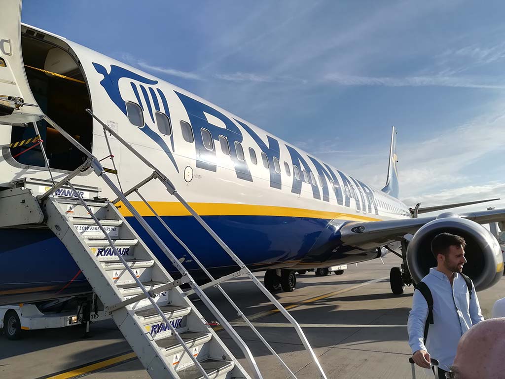 Ryanair plane at Stansted airport