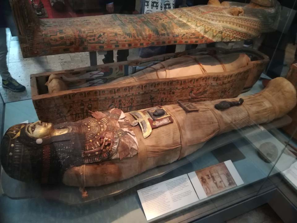 Egyptian mummies in the British Museum in London